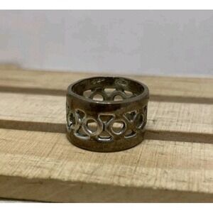 Vintage Mexico 925 Sterling Silver Openwork Band Ring Size 5 – 6g